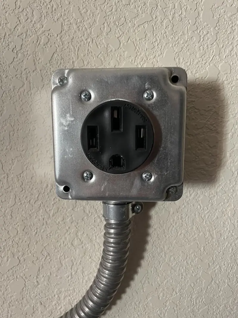 NEMA 14-50 outlet installed for Smart Home Electrical in Palos Verdes Estates
